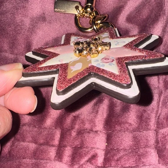 Coach mixed patch work work fob/key chain. F40702. Rare! NWOT. - Picture 16 of 16